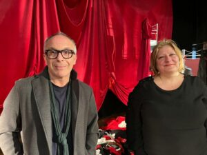 Franco Di Corcia Jr direttore Teatro di Bo' e Eleonora Gallerini, presidente Centro Aiuto Donna Lilith